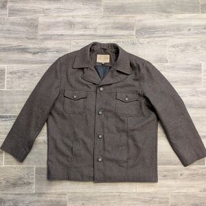 Guess Marciano Peacoat Men's Size XL Brown Felted Wool Blend